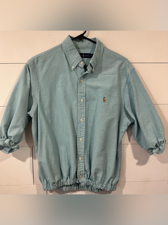 Ralph Lauren Tops - Ralph Lauren Light Teal Oxford Shirt with Embroidered Pony